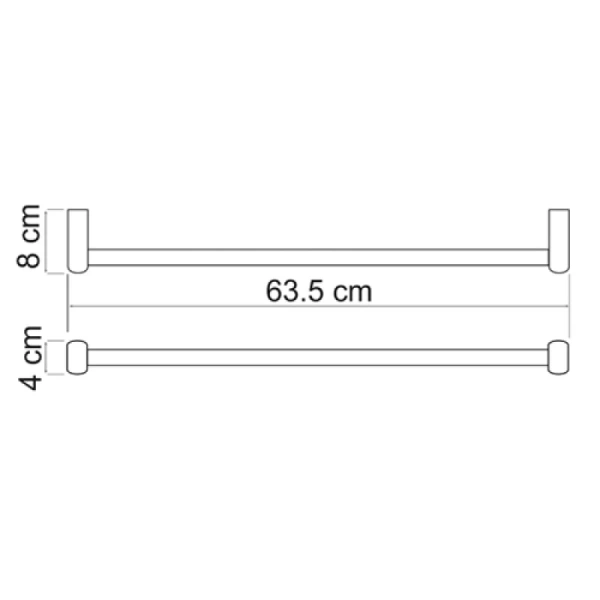 полотенцедержатель wasserkraft berkel k-6830 63,5 см, хром