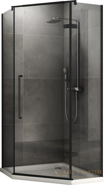 душевой уголок abber ewiges wasser ag05080b, цвет черный