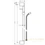 штанга для душа 90 см hansgrohe unica crometta 27614000