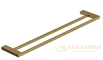 полотенцедержатель двойной 600 мм, kludi vela c, 31988n0, золото брашированное