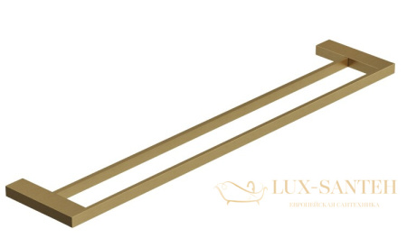 полотенцедержатель двойной 600 мм, kludi vela c, 31988n0, золото брашированное