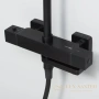 душевая система wasserkraft thermo a29901 300 мм, черный матовый