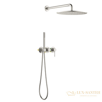 душевая система для душа встраиваемая timo saona sx-2349/13sm, никель брашированный