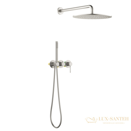 душевая система для душа встраиваемая timo saona sx-2349/13sm, никель брашированный  