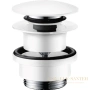 донный клапан push-open для раковины hansgrohe 50100700 белый матовый