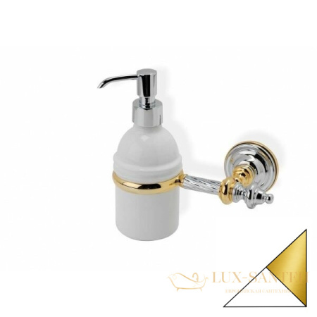 дозатор керамический stil haus giunone g30(04) настенный, белый-золото