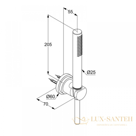 душевой набор kludi nova fonte classic 1s 2085005-25, хром