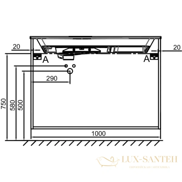 тумба jacob delafon odeon rive gauche eb2534-r9-n18 100 см, белый