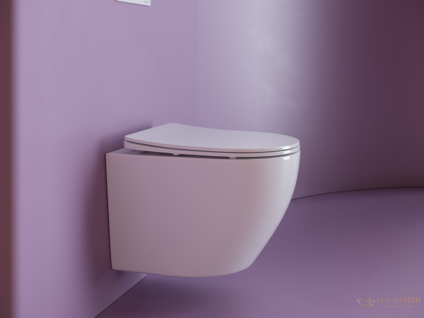 унитаз подвесной ceramica nova uno cn11001, безободковый, с сиденьем микролифт, белый