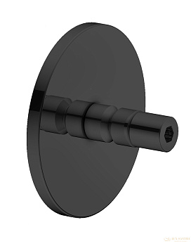 клеевой комплект nr. 5 keuco reva, 04994370501, с розеткой, черный матовый