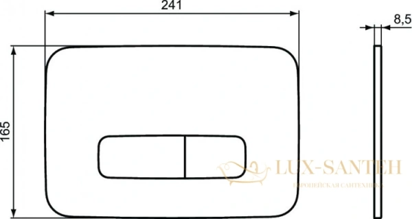 смывная клавиша механическая ideal standard, oleas™ m3 r0123aa, хром глянцевый