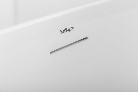 акриловая ванна belbagno bb413-1700-800-matt 170x80 без гидромассажа, белый матовый