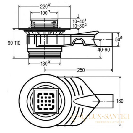 трап viega advantix top 669201 с рамкой из нержавеющей стали