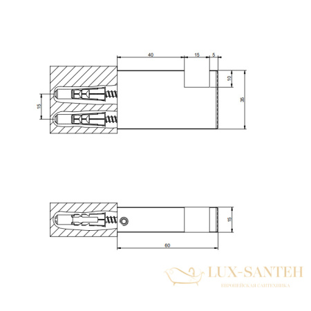 крючок gessi inverso rigato 73521#727, brass brushed pvd