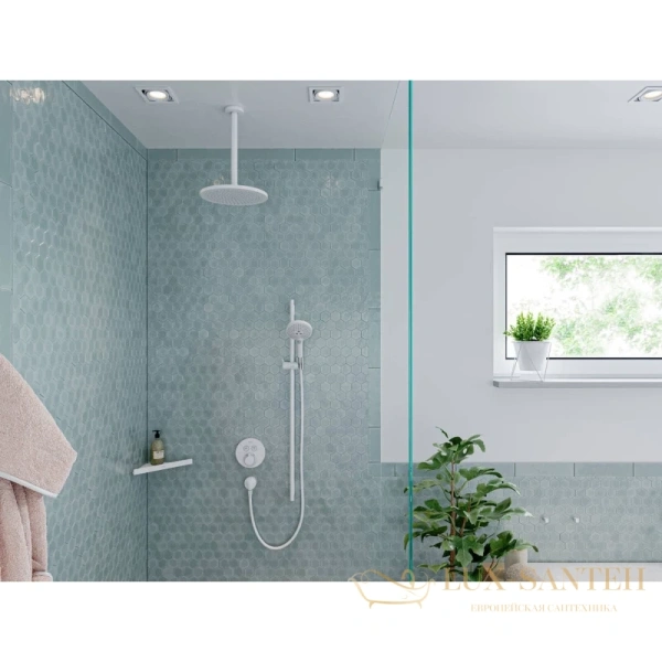 душевая лейка hansgrohe raindance select s 26531700 ecosmart, матовая белая