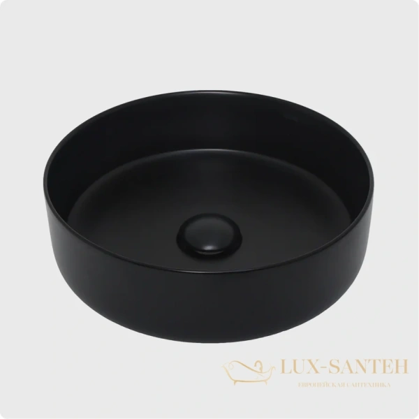 раковина накладная aquame aqm5012mb, 355 мм, черный матовый