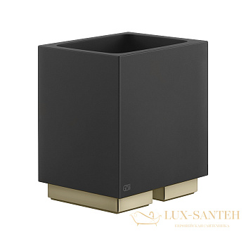 стакан настольный черный gessi inverso accessories 20832.727, brass brushed pvd