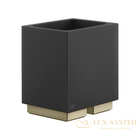 стакан настольный черный gessi inverso accessories 20832.727, brass brushed pvd