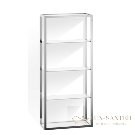 стеллаж decor walther et8 0702704 подвесной, хром/белый