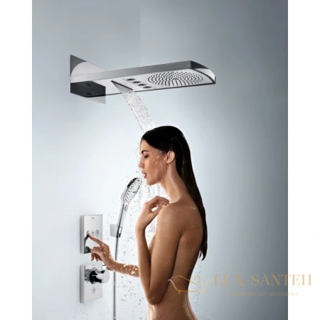 термостат с запорным клапаном hansgrohe showerselect highflow 15761000, хром