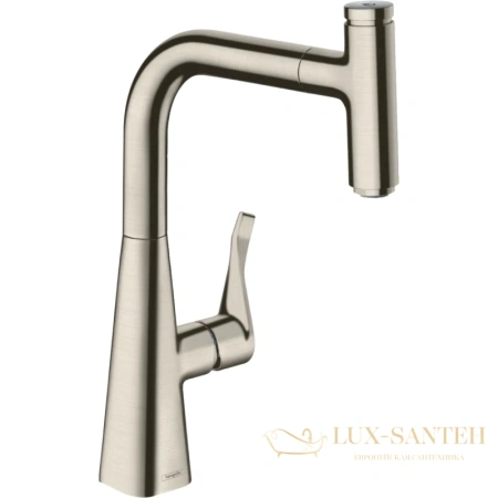 смеситель для кухни hansgrohe metris select m71 73802800 сталь