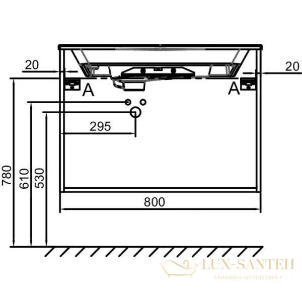тумба jacob delafon odeon rive gauche eb2522-r9-n14 80 см, серый антрацит