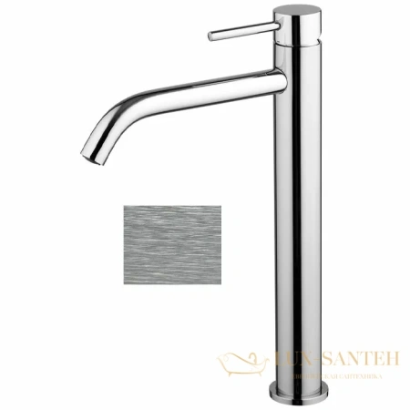 смеситель для раковины fima carlo frattini spillo up, f3031/hxssn, никель брашированный