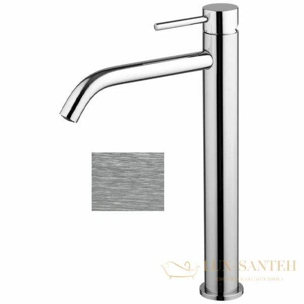 смеситель для раковины fima carlo frattini spillo up, f3031/hxssn, никель брашированный