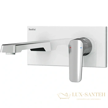 смеситель для раковины teska quarsar e5100w без донного клапана, белый