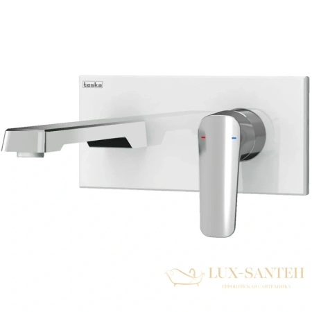 смеситель для раковины teska quarsar e5100w без донного клапана, белый