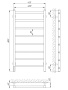 полотенцесушитель с/т laris феличия чкч п8 400/800 левый тэн черный 73207612