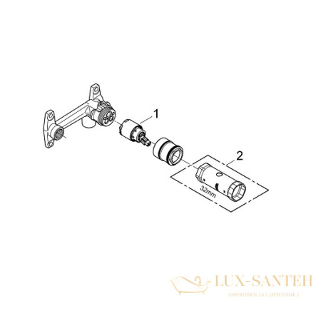 скрытая часть grohe 23200000 для смесителя 