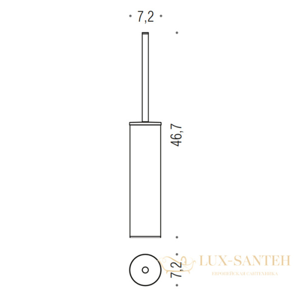 ерш напольный colombo mini, b4006.cr, хром