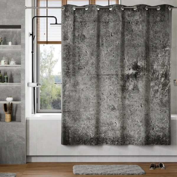 штора wasserkraft aland sc-85103 для ванной комнаты, бетон, серый