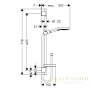 душевой набор hansgrohe raindance select s 120 3jet/unica 26630400 белый/хром