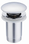 универсальный донный клапан click-clack с переливом aqg 400050125, хром