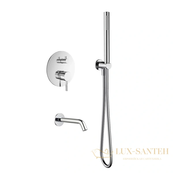 душевая система встраиваемая для ванны aquame aqm8406cr, хром