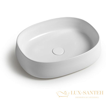 раковина прямоугольная white ceramic jumper w0717fm накладная 50x40x13 см, серый матовый