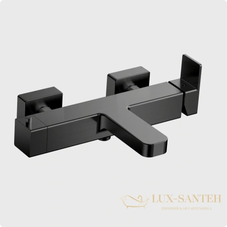 смеситель для ванны aquame savona aqm6812gm, оружейная сталь брашированная