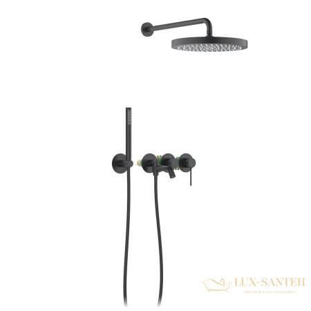 душевая система для ванны встраиваемая timo saona sx-2348/03sm, черный матовый