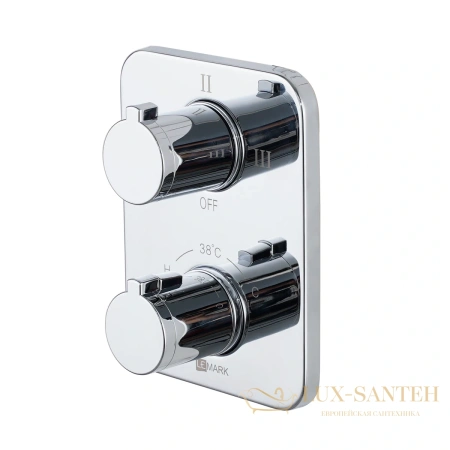 термостат для душа встраиваемый lemark yeti lm7848c, 3 потребителя, хром