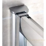 шторка для ванны cezares pratico-vf-2 pratico-vf-2-150/140-p-cr 150 см, стекло текстурное