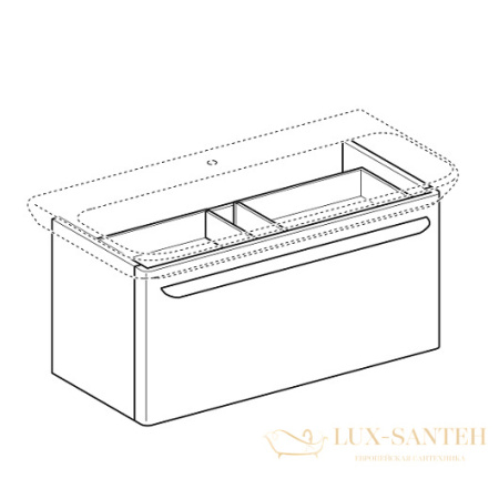 тумба под раковину geberit myday 824101000 880х405 мм, какао с молоком