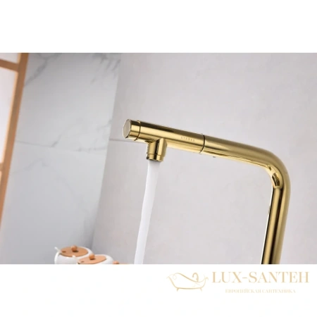 смеситель paulmark viper vi213105-g для кухни с подключением к фильтру, золотой