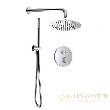 душевая система встраиваемая для душа с термостатом aquame aqm8405cr, хром