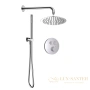 душевая система встраиваемая для душа с термостатом aquame aqm8405cr, хром