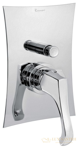 смеситель внутристенный emmevi ares 76019c/sp на 2 выхода, зачищенный хром