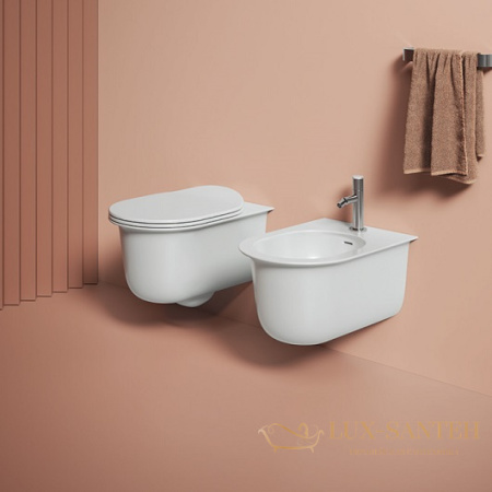 сиденье artceram chic cha001 05 73 для унитаза с крышкой softclose, белый матовый/петли золото