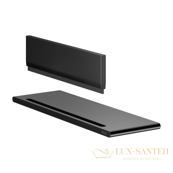 полка для душа со стеклоочистителем keuco aveno 14659370000, с клеевым комплектом, черный матовый