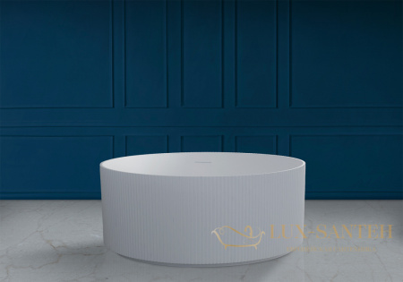 ванна свободностоящая из искусственного камня abber stein as9679, 150х150х55h см, белый матовый 